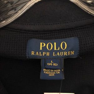 Navy blue polo Quarter zip sweater